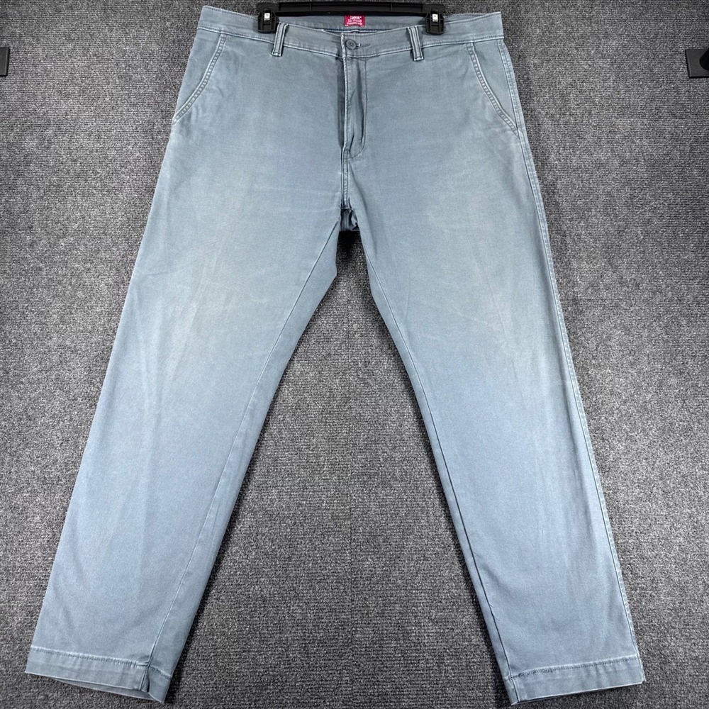 Levi's XX Chino Mens‎ 36x30 Blue Grey Standard Taper Stretch Twill Pants